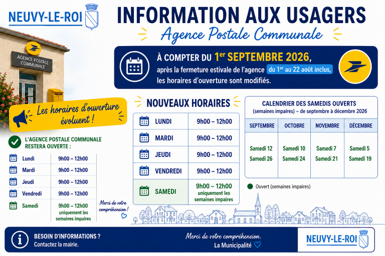nouveaux horaires apc